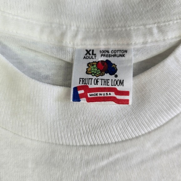 Vintage 90s Mall of America Minnesota T Shirt XL White USA Flag Single Stitch - Picture 3 of 8
